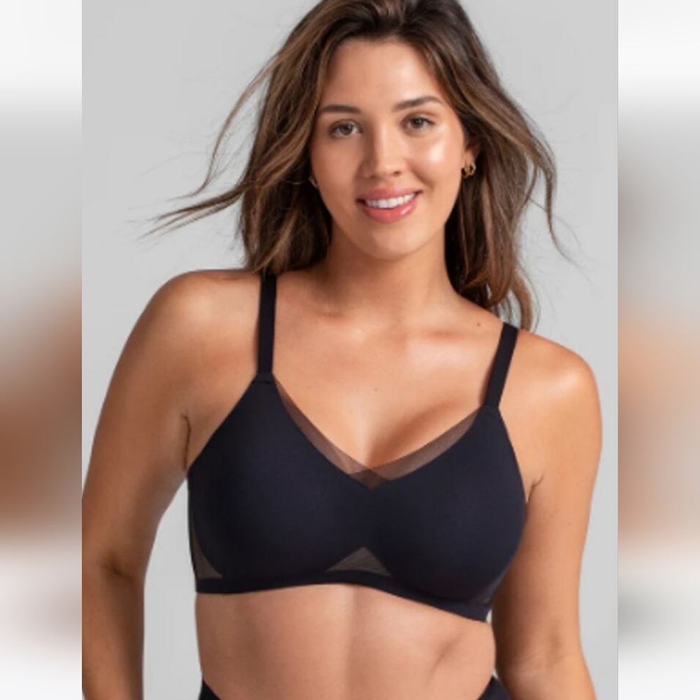 HoneyLove Cross Over Bra Womens XL Supportive Loungewear Shaping Mesh Dainty